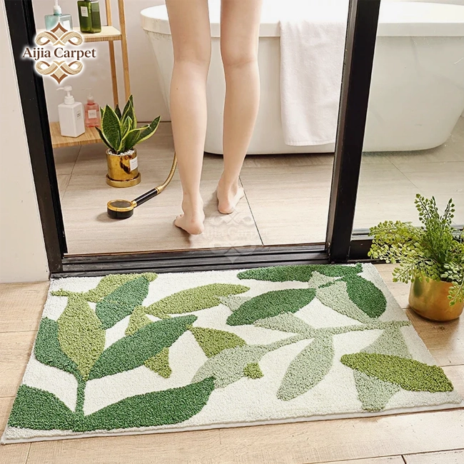 Flocking Bathroom Rugs